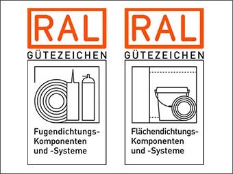 Logos RAL Fugen- und Flächendichtungskomponenten und -systeme 