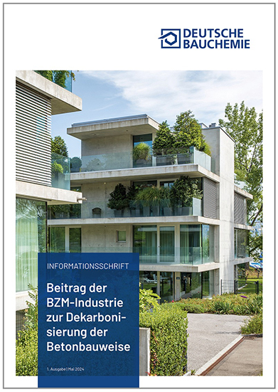 nformationsschrift »Beitrag der BZM-Industrie zur Dekarbonisierung der Betonbauweise« veröffentlicht 